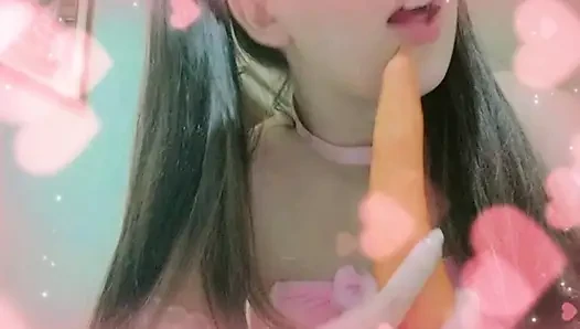Your cute little bunny getting a hard and big carrot and moaning for u