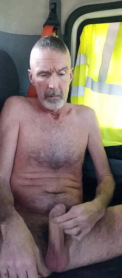Captivating moment from "risky naked cum in truck side of road"