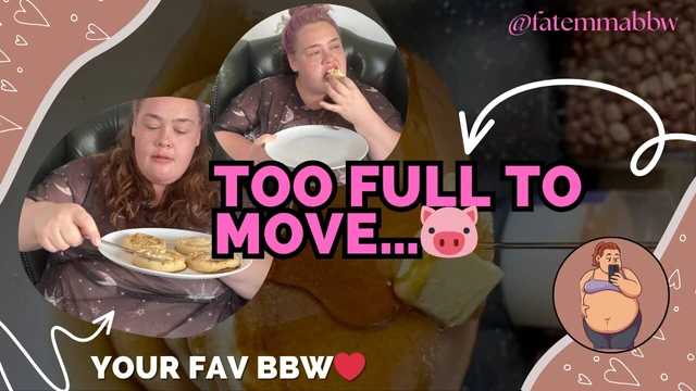Soft &amp; Stuffed Morning – Pancakes, Coke &amp; Lingerie on a Big Fat Belly🐷