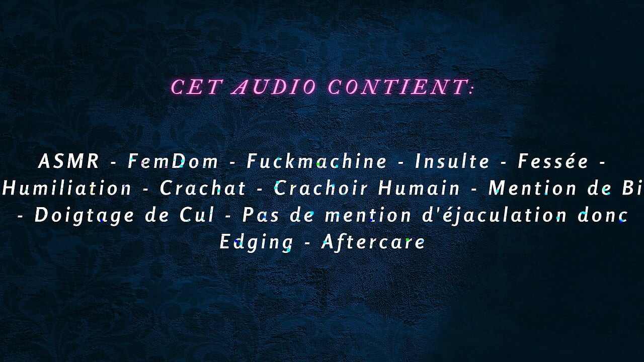 French Audio Porn | You are tied up and fucked by a fuck machine like a good submissive