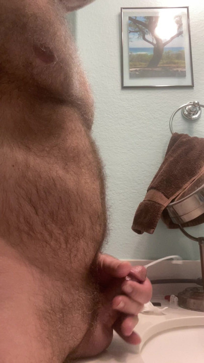 Small cock shooting its load in the sink!