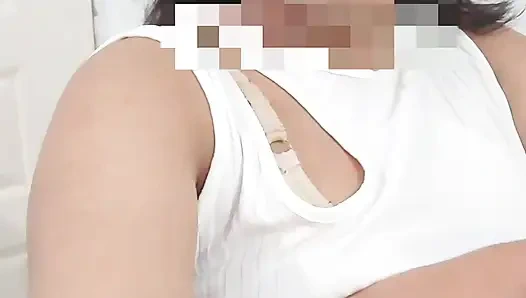 A hot girl masterbating and showing her big boobs and pussy