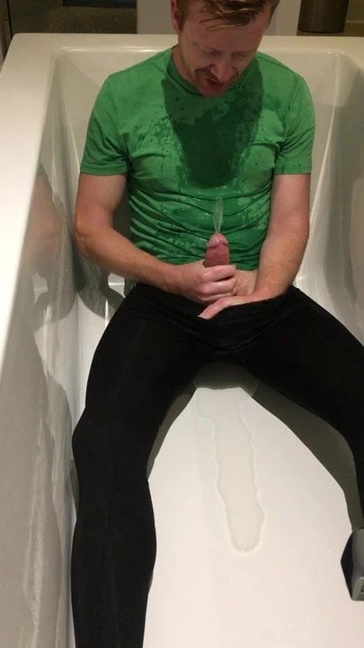 Athlete Soaks Himself in Piss