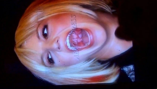 Cum in Britney Spears open mouth