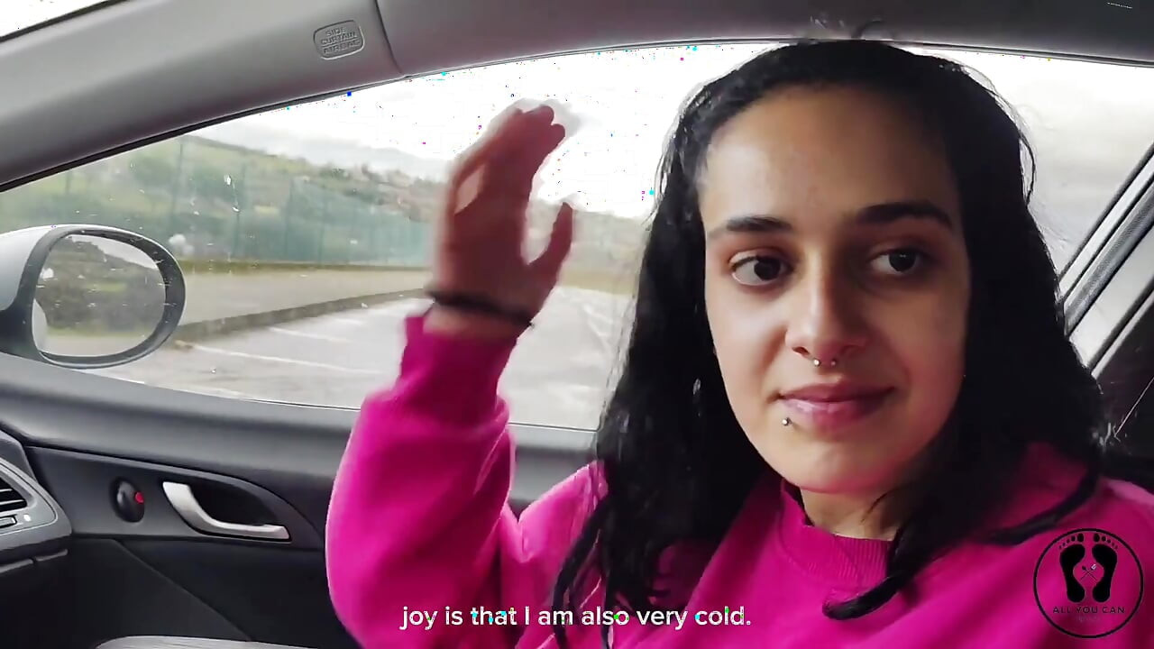 Blowjob in a Car Nerdy Girl Cum in Mouth Rainy Day