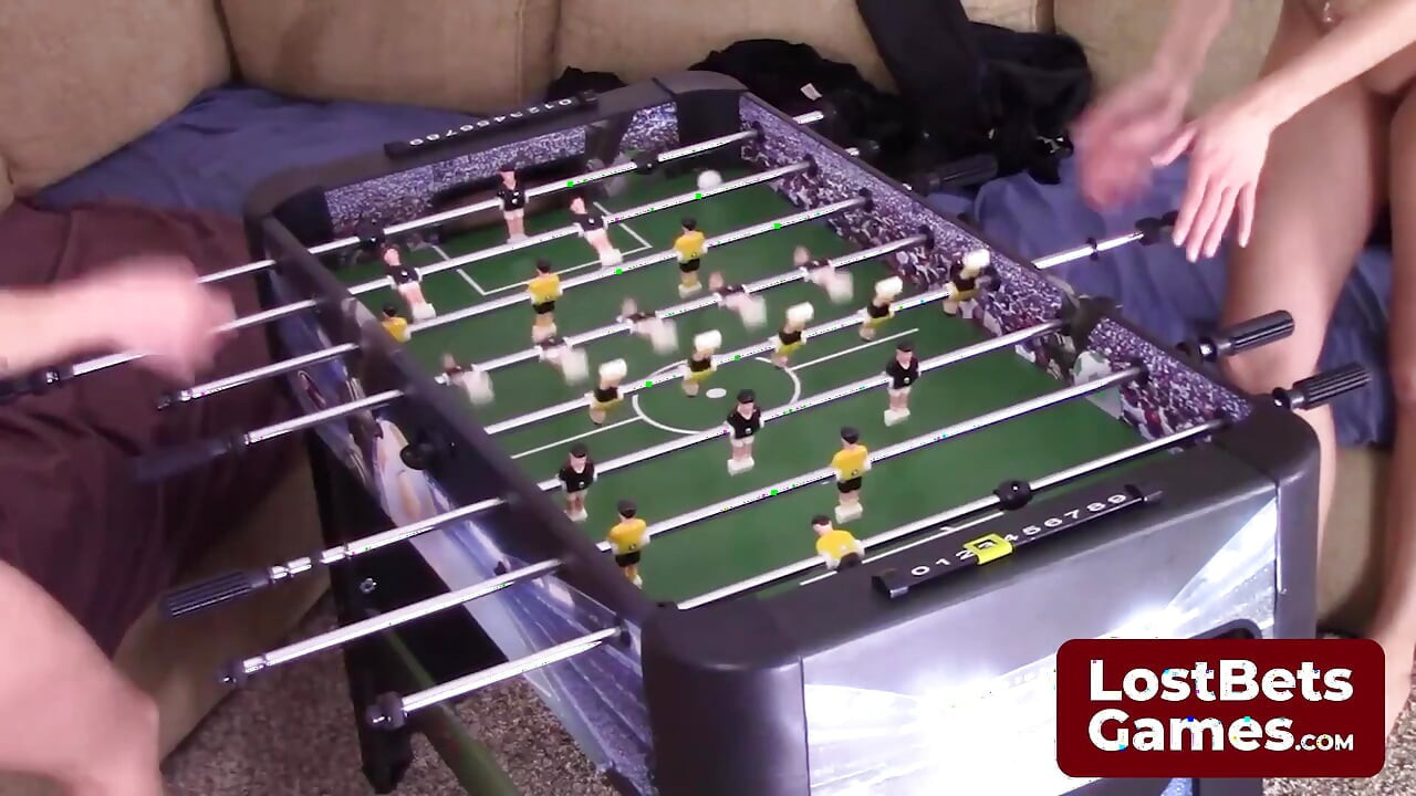 Two Best Friends Navigate This Comedic Strip Foosball Game