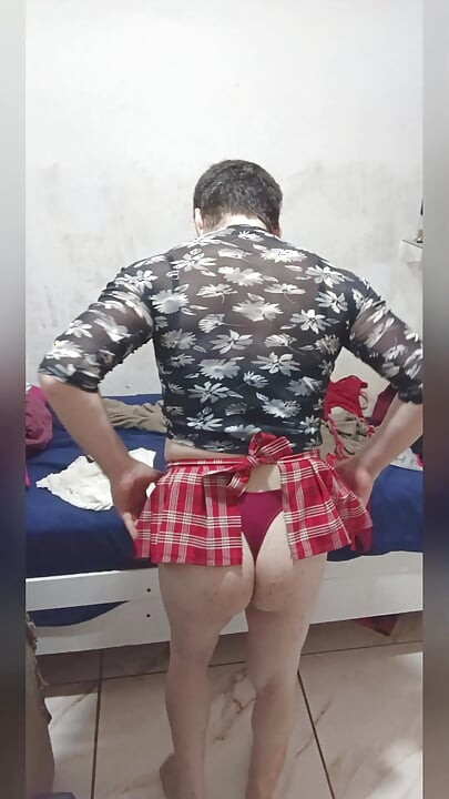 Carol crossdresser in bedroom