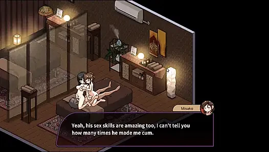 Şehvetli geleneksel masaj salonu - Enon'un erotik masajı sekse dönüşüyor (misako ile üçlü seks) - hentai oyunu
