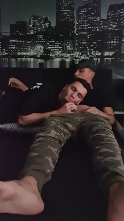 Powerful moment from "Pavel catches Silvio while he's wanking his dick"