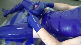 masturbation in a blue latex world