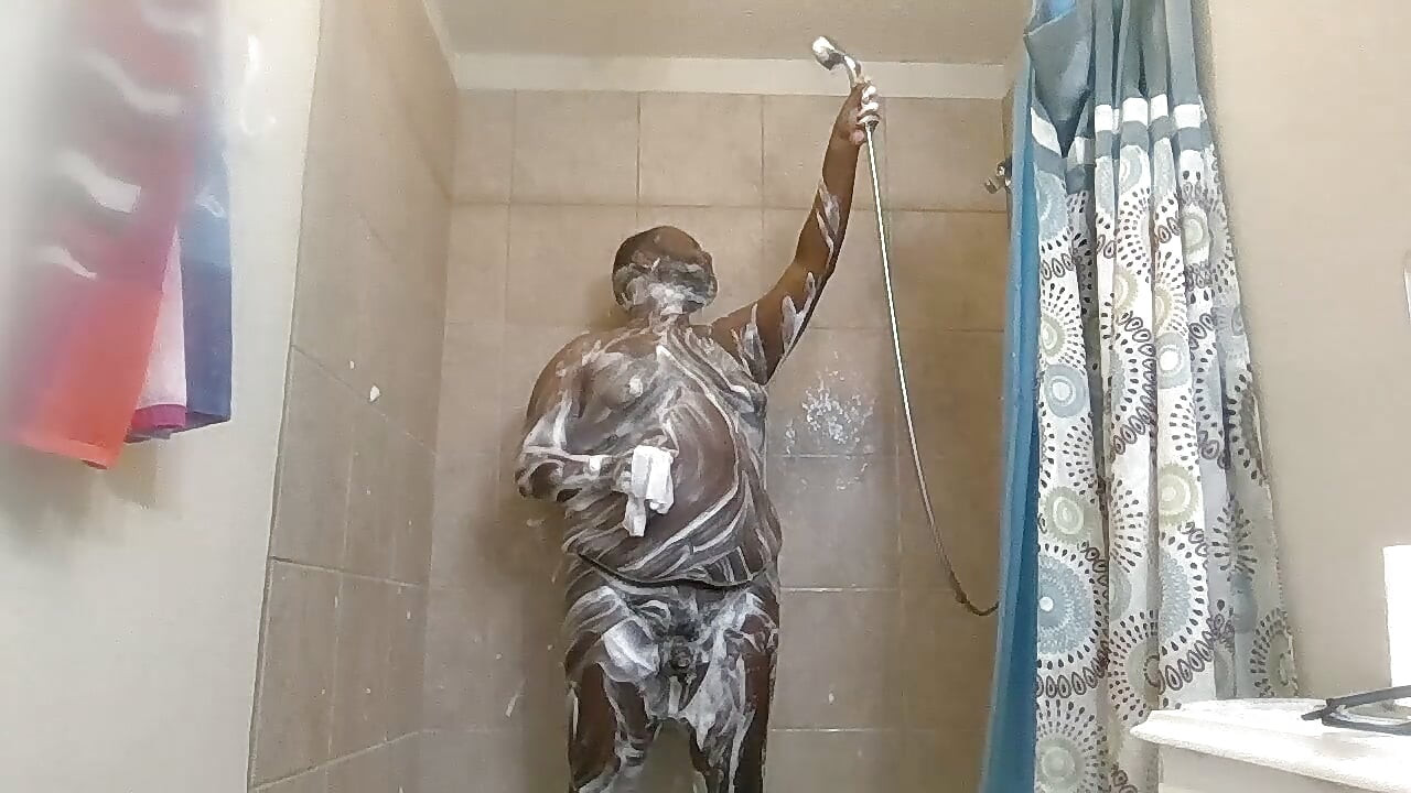 Lathered up mid-day shower