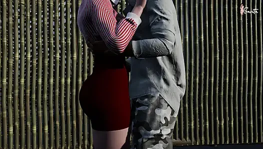 Newly Married Housewife Fucked Hard by Stranger Outdoors - Public Cheating Creampie