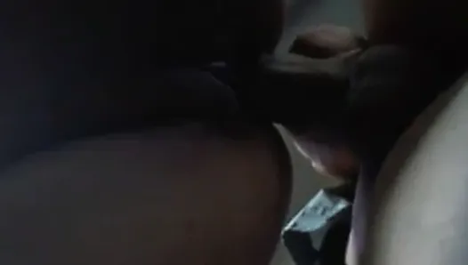 Latino couple fucking inside the car