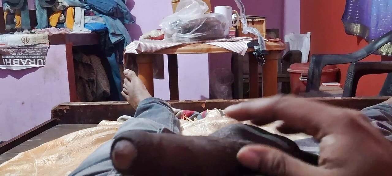 Part 1 Amateur solo dick stroking session in bedDaddy dick amateur masturbation hand job Big Daddy