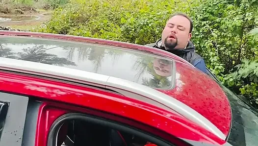 I sucked my stepfather's dick in the car and we almost got caught
