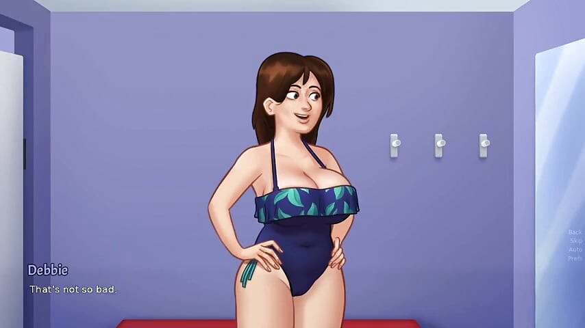 Summertime Saga - permainan - Main peranan - debbie memakai bikini
