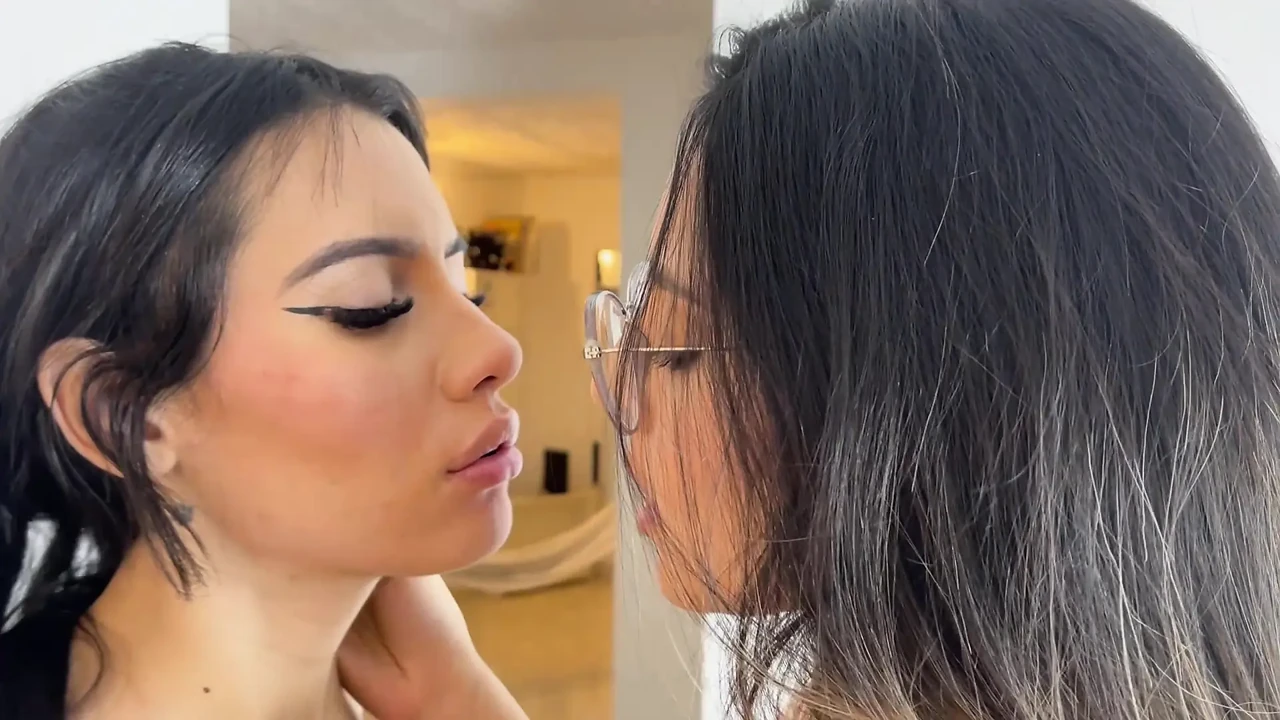 Horny Lesbian Latinas Play with Their Tits, Pussy and Ass in the Room Until Orgasm