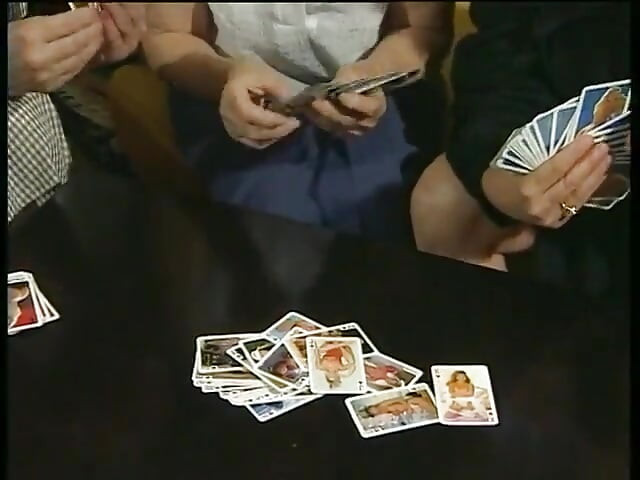 Grannies lick and finger fuck each others hairy pussies after strip poker game