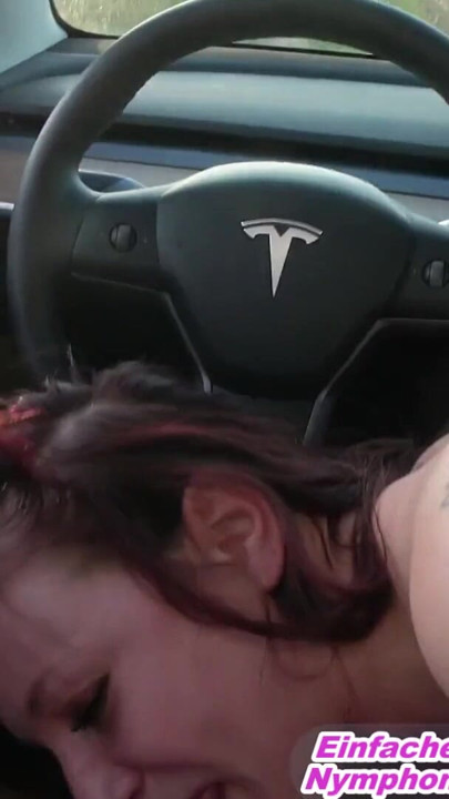 Blowjob in taxi with a German amateur teen | Clip 3