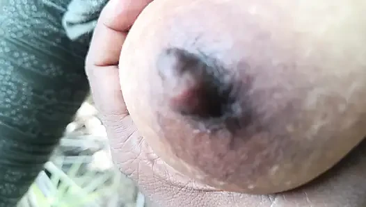 Cute neck licking outdoor romance