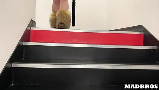 The French Goth Comes Back to Get Fucked in the Hallway of the Building!!