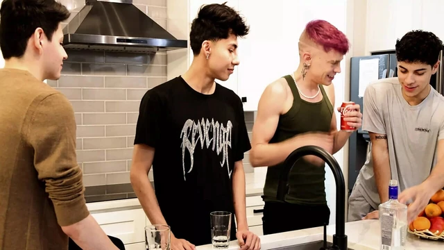 NastyTwinks - Grounded - Hot College Twinks Play Truth or Dare when Step Dad Comes and Fucks Them.  Part 2 to Bookworm!