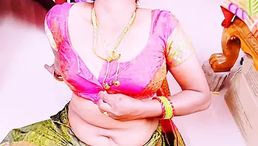 Hintli ev hanımı swamiji ile sikişiyor Telugu edepsizce konuşuyor.