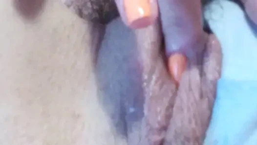 Fleshy lips close up very wet