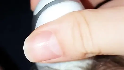 Masturbating