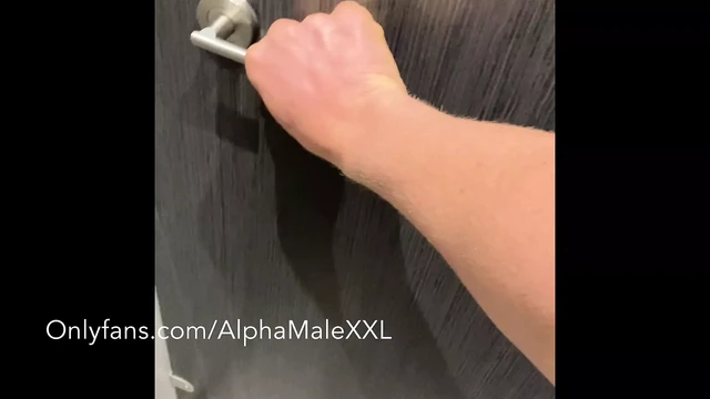 Straight British Builder Piss Public Toilet