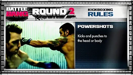 Seksi kaltak ve kaslı adam ringde harika vakit geçiriyor