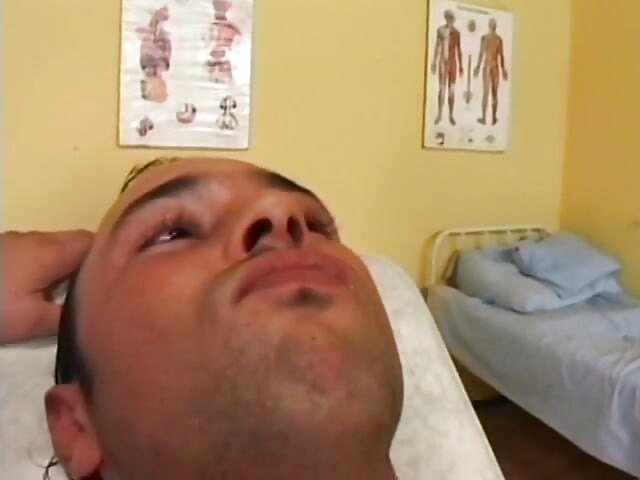Two lucky guys fill up the mouth, ass, and pussy on this slut nurse in nylon