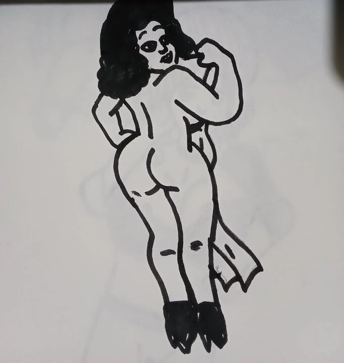 Hot girl in picture in nude pose