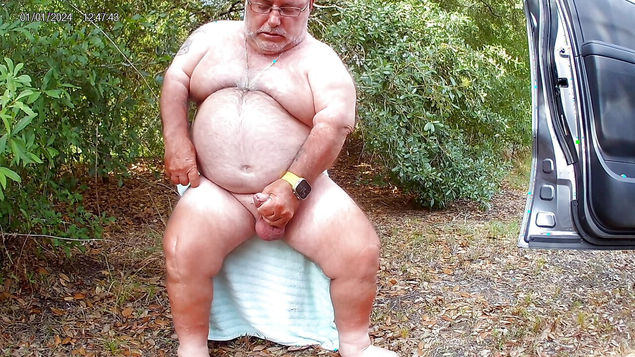 Mark Fletcher eating my cum again in the woods