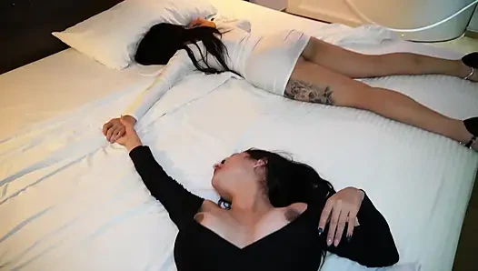 Lucky stepdad fucks his two stepdaughters after the party!