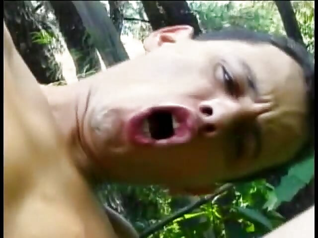 Bottom boy wraps lips around Brazilian fair-haired tranny Renata Davila's hard cock and gives ass for her cock