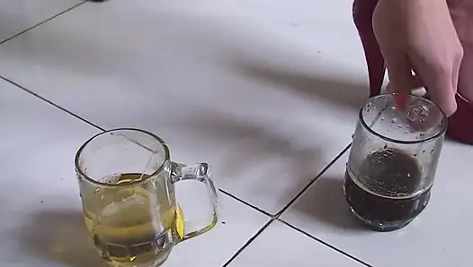 Slave Lets Piss on Him