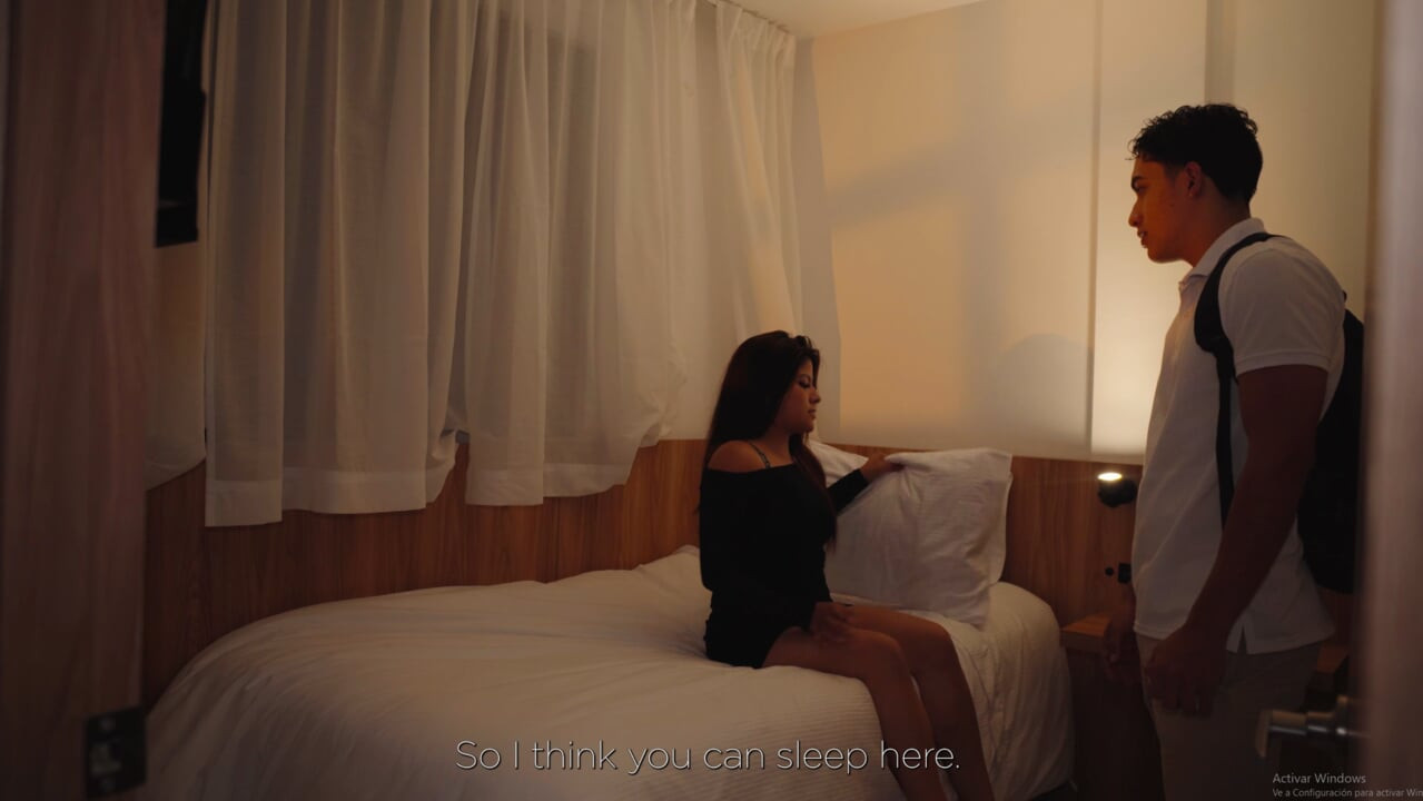 She invites him to spend the night in her room, and he goes too far
