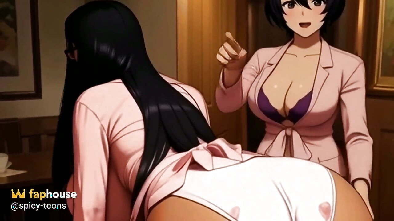 Orta yaşlı seksi kadın Maria üvey kızının önünde sikiliyor