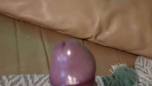 My Friend Is Lying on the Sofa Playing with His Big Cock Before We Play Together