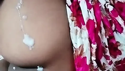 I just needed to cum on her ass! South Asian babe took my cock and helped me to release my cum on her ass.