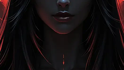 Shadow Assassin Warrior Woman with Jet Black Hair and Amber Eyes Dark Fantasy Portrait Ai Art Slideshow
