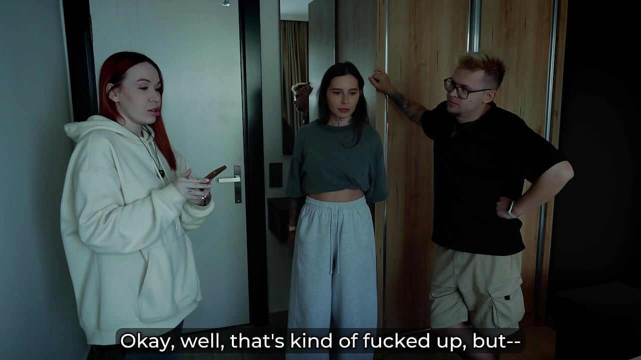 Step Stepmom and Step Stepsister Share Bed with Step Stepson in Wild Hotel Fuck (feat. Kisscat)