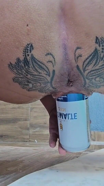 BRAVE GIRL PUTS A CAN IN TIGHT PUSSY | Clip 2