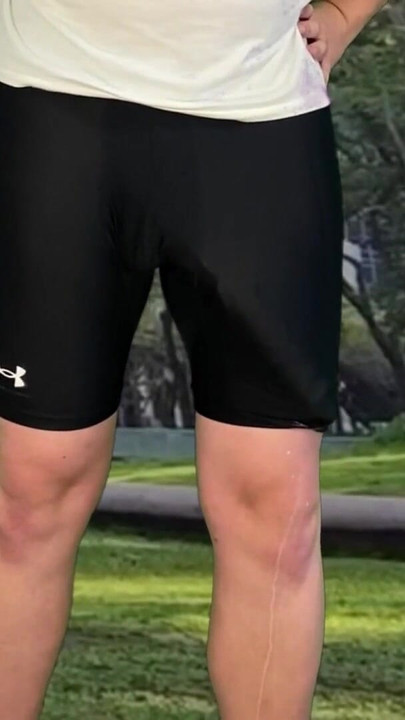 Thrilling moment from "Monster cock cyclist public dick flash cum in tight pants"