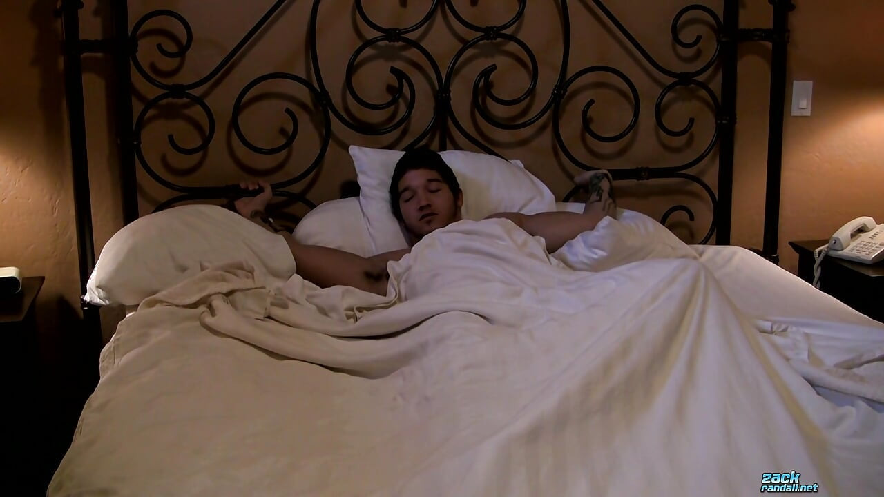 Jacking off His Morning Wood