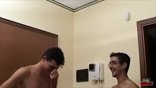Orgy with two brunette ladies