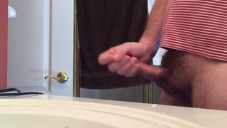 Hot cock stroking with nice cumshot