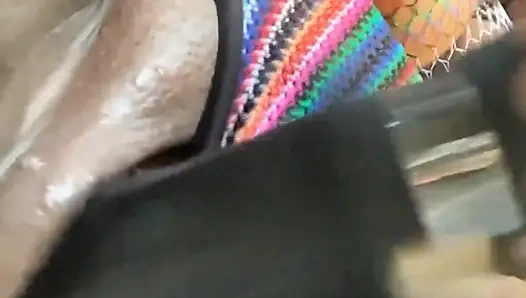 Closeup Squirting Pounding My Pussy with Monster Dildo