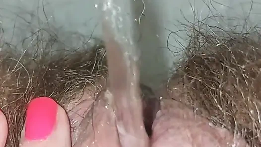 Pissing Woman in the Toilet